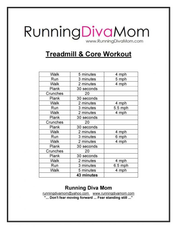 Treadmill and Core Workout